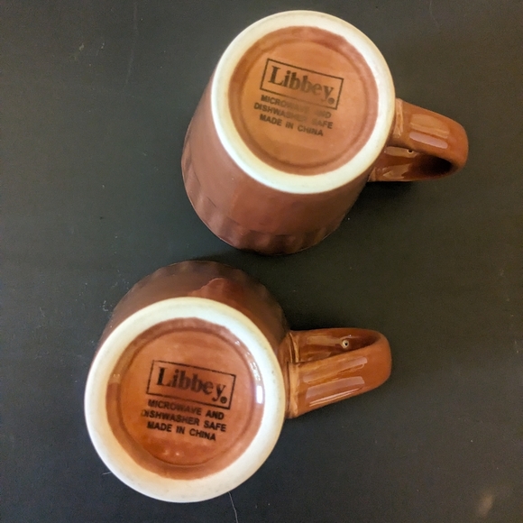 🌈10/$15🌈 Pair of Libbey mugs burnt orange fall - Picture 2 of 4